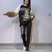 Retro plus Size Tracksuit Set for Women Contrast-Color Long Sleeve Hoodie And Pants with Rhinestone Details Vintage Streetwear XL-XXL_ecoleips.com