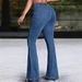 European American Foreign Trade Cross-border Women's New Spring Autumn Front And Back Spliced High-waisted Slimming_ecoleips.com