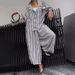 Women's Floral Stripe Blazer Set - Casual & Chic Office Wear For Autumn Commute Relaxed Fit Blazer_ecoleips.com