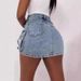 Women's Denim Hottie INS Popular Pocket Workwear Mini Skirt_ecoleips.com