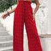 Aria Basics New European And American Cross-border Foreign Trade Elegant Drapey Slightly Elastic Loose High-waisted Jacquard_ecoleips.com