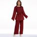 Plus Size Women's Muslim Robe With Belted Dress Two-Piece Set_ecoleips.com