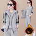 "Women's Winter Tracksuit Set – Fleece-Lined Hoodie, Vest & Joggers (Grey/Pink/Burgundy/Blue/Purple)"_ecoleips.com