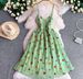 Women's Floral Embroidered Dress Gentle Sweet Summer Beach Vacation Style V Neck Waist Cinching Slimming A-Line Slip Dress_ecoleips.com