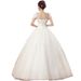 New Korean Style plus Size Princess Wedding Dress Lace Floor Length Slimming Bridesmaid Gown Export Quality_ecoleips.com