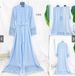 Muslim Two-Piece Set Lace Embroidered Trim Robe Dress Long Sleeve Slim Fit_ecoleips.com