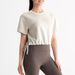 Women's Clothing Yoga Clothes Sand Washed Air Layer Short Sleeved T Shirt Sports Running Fitness Clothes Tops_ecoleips.com