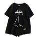 Summer Korean Style Women's Sportswear Set Casual Loose Fit Slimming Plus Size Fashionable Short Sleeved Top And Shorts Two Piece Outfit_ecoleips.com