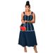 Women's Clothing Plus Size Women's Sleeveless Tassel Suspender Long Dress For Formal & Casual For Women Button Down_ecoleips.com