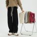 Women's Winter Thickened Warm Loose Fit Wide Leg Pants Curved Banana Straight Casual Long Bottoms_ecoleips.com