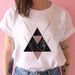 European And American Cross-border Foreign Trade Women's Clothing Geometric Pattern Printed Round-neck Short-sleeve_ecoleips.com