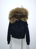 girl Unique Design Large Fur Collar Plush Inner Liner Workwear Cotton Jacket Military Green/Black_ecoleips.com