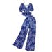 Light And Mature Outfit, Slimming, Ruffled V Neck Short Sleeved T Shirt + High Waisted Printed Chiffon Straight Wide Leg Trousers Two Piece Set_ecoleips.com