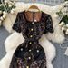 Women's Clothing High-end Lace Dress Spring And Summer New Design V-neck Slimming Elegant Celebrity Ladies Little Black Dress_ecoleips.com