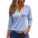 2026 Best-Selling T-Shirt V-Neck Three-Button Printed Short-Sleeve European And American Women's Top From Source_ecoleips.com