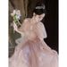 Pink Evening For Women, Light Luxury, Niche Halter Neck Wedding , Banquet High-End Feel, Host Art Exam Performance_ecoleips.com