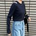 Women's Clothing Women's Off-Shoulder Round Neck Ribbed Knit Base Layer Top Long Sleeves Slim Fit For Commuting Spring Autumn Design_ecoleips.com