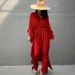 2023 European And American New Style Rayon Plus Size Women's Drawstring Long Dress Beach Cover-Up Bikini Sun Protection_ecoleips.com