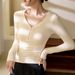 2025 #Superior Selection # Unique Button Design T-Shirt For Women 2025 Autumn New Slim Fit Spicy Girl Sexy Long Sleeve Top_ecoleips.com