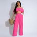 Casual Ruffled Two Piece Trousers Set Women's Clothing_ecoleips.com