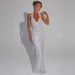 Women's Clothing Sexy Deep V Sleeveless Halter Neck Dress For Women Summer New Style Temperament Sequined Backless Waist Hip Skirt_ecoleips.com