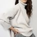 Wind Pit Stripe Half Skirt High Neck For Women Loose Warm Pullover Sweater Two-Piece Set_ecoleips.com
