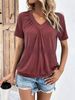 Women's Clothing Casual Short Sleeve T-Shirt Cotton Basic Tee Crew Neck For Everyday Wear_ecoleips.com