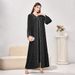 Modest Abaya Dress/Muslim Dress Women Glamorous Dubai-Style Abaya Dress – Sparkling Crystal Embellishments & Relaxed Fit For Modest Fashion_ecoleips.com