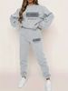 Women's Autumn And Winter Hip-hop Casual Street Los Angeles Letter Pattern Printed Round Neck Sweatshirt+sweatpants Set-531_ecoleips.com