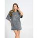 American Retro Washed Black Summer New Fashion Sweet Printed Versatile 100% Cotton Short Sleeve T-Shirt Trend_ecoleips.com