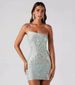 Sequin-Embellished Bodycon Mini Dress – Strappy Sleeveless Party Dress In Purple/Green/Blue (XS-L, Stretch Fit, Clubbing & Date Night Essential)_ecoleips.com