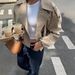 DiYun European And American Casual Vacation Buttoned Lapel Jacket Women's Clothing 2025 Autumn/Winter_ecoleips.com