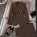 Women's Clothing Spring Red Suit Jacket Women's New Professional Temperament Commuter Small Fashion Suit Set_ecoleips.com