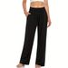 Voya 2026 Women's Clothing Bestseller Simple Wide-Leg Casual Spring/Summer Elastic Waist Design Slim-Fit High-waisted Long Pants_ecoleips.com
