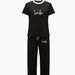 Women's Clothing Gold Gradient Letter Print Fashion Set Summer New Short Sleeve Clothing_ecoleips.com