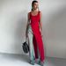 Cross-Border Women's 2025 Summer New Fashion Street Style Personality Slim Fit Split Strap Dress Wholesale_ecoleips.com