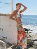 Women's Three Piece Bikini Set 2025 European Style Printed Triangle Cup Quick Drying Long Skirt Cover up Swimsuit for Adults_ecoleips.com