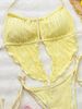 Women's Clothing European American Sexy Two Piece Swimsuit Yellow Bikini Stylish Women's Clothing Swimwear For Hot Springs Beach Vacations_ecoleips.com