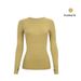Women's Quick Drying Long Sleeve Sports Yoga T-Shirt Crew Neck Running Fitness Top Sweat Absorbing Bodysuit 1.0_ecoleips.com