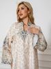 Middle East Cross-Border Muslim Long Robe Leopard Print Beaded Rhinestone Arabic Dress For Women, Stylish And Elegant Clothing_ecoleips.com