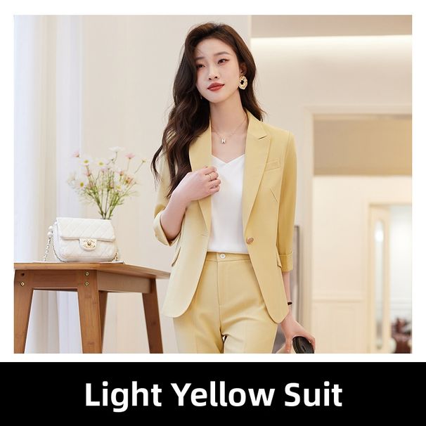 Women's Professional Suit Petite Casual Elegant Summer 2023 Fashionable Stylish Goddess like Work Uniform New Style_ecoleips.com