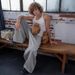 Women's Clothing Sweatpants Embroidery Unisex High Street Wide Leg Trousers Hip Hop Loose Casual Trousers_ecoleips.com