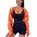 Women's Long Sleeve Short Jacket Loose Fit Fashionable Street Style Solid Color New Clothing_ecoleips.com