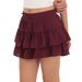 K Women's Sporty And Fashionable Skirt With Adjustable Lace Up, Anti Glare High Waisted Elastic Pants Skirt_ecoleips.com