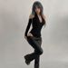 In-stock European American Cross-border Spring And Autumn Women's Clothing, Niche Design Off-shoulder Top, Hollow-out_ecoleips.com