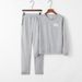 Women's Clothing Autumn And Winter New Hot Crown Printed Round Neck Sweater Pants Suit Women_ecoleips.com