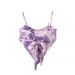 Ins Beach Vacation Style Irregular For Women 2025 Summer New European A American Printed Camisole With Bowknot_ecoleips.com