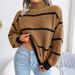 chunky knit turtleneck sweater dr – retro cable long sve pullover wi olorblock detail, plus size friendly winter wardrobe staple_ecoleips.com