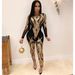 Sparkling Sequin Mesh Jumpsuit – Sexy Long-Sleeve See-Through Romper For Women_ecoleips.com