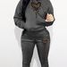 Women's Autumn And Winter Casual Fashion Leopard Print Heart-shaped Pattern Printed Thick Velvet Warm Hooded Sweatshirt+sweatpants Set-683_ecoleips.com